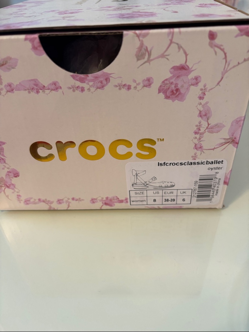 CROCS Floral-Print Shoe Box with Gold Logo Love Shack Fancy Ballet - Picture 2 of 14
